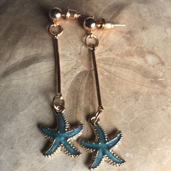 Starfish Drop Post Earrings - Picture 12 of 13